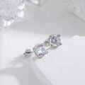 wholesale 925 Sterling Silver CZ Rope Design Round Stud Earrings for Men & Women-0-2