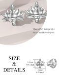 wholesale 925 Sterling Silver Lotus Flower Huggies Ear Cuffs  for Her-0-2