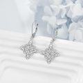 wholesale 925 Sterling Silver Celtic Knot Witch's Knot Dangle Drop Leverback Earrings  for Women Girls-0-3