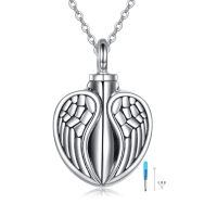 wholesale 925 Sterling Silver Angel Wings Cremation Urn Necklace Pendant With Tools-Celtic1