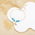 wholesale 14k Gold Bracelet With Turquoise Beads And Dragonfly Charm-0-1