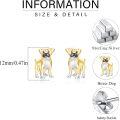 wholesale 925 Sterling Silver Boxer Dog Stud Earrings for Women - Puppy  for Dog Moms & Pet Lovers-0-5