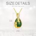 TOUPOP Sterling Silver Jade Hummingbird Dragonfly Butterfly Bee Cat Cardinal Owl Fox Sloth Necklace-0-4