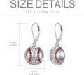 wholesale Sterling Silver Sports Earrings Baseball Basketball Volleyball Soccer Football Jewelry Gifts for Women-0-23