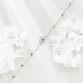 wholesale 925 Sterling Silver Lotus Flower Multi-Color Crystal Anklet for Women-0-3