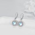 wholesale 925 Sterling Silver Blue Moonstone Celtic Trinity Knot Drop Earrings-0-2