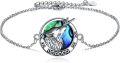 wholesale 925 Sterling Silver & Abalone Wolf Charm Bracelet - Loyalty Family Gift for Women Men-0-0