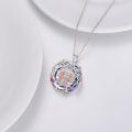 TOUPOP Sterling Silver Crystal 3 Sisters Necklace Gift For Women-0-3
