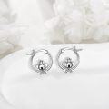 wholesale 925 Sterling Silver Mermaid Starfish Hoop Earrings for Women Ocean Lover -0-3
