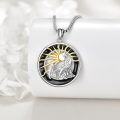 wholesale 925 Sterling Silver Sun and Child Pendant Necklace for Men Religious Medal s-0-1