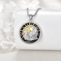 wholesale 925 Sterling Silver Sun and Child Pendant Necklace for Men Religious Medal s-0-1