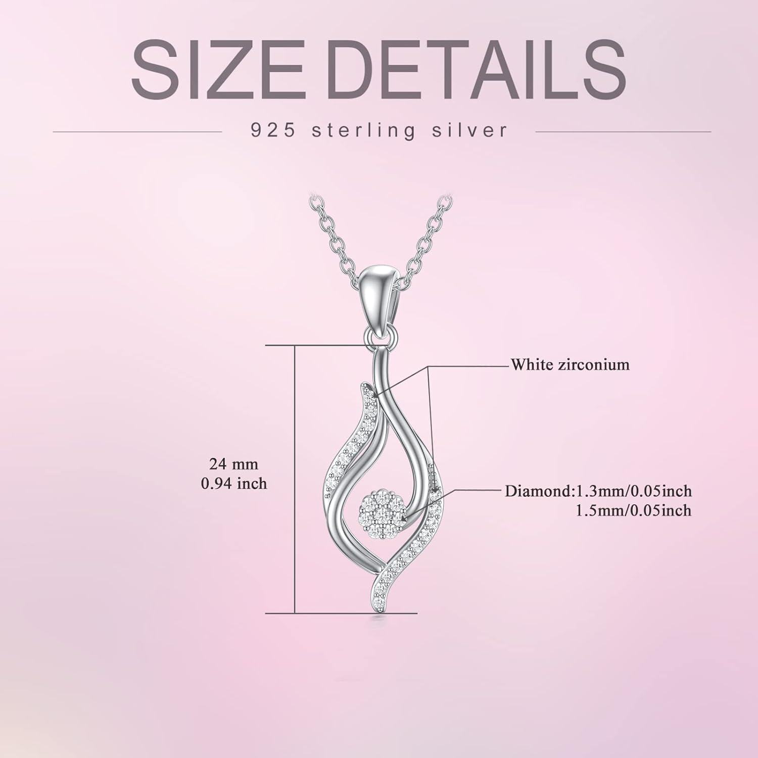 Sterling Silver Natural Diamond Infinity Pendant Necklace 1 10 CTW 18+2 Inch Mother s Day Gift-0-2