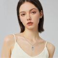 wholesale 925 Sterling Silver Hamsa Hand Evil Eye Pendant Necklace For Women Fashion Jewelry-0-4