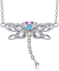 wholesale 925 Sterling Silver Dragonfly Pendant Necklace - Nature-Inspired Jewelry for Women-38