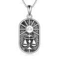 wholesale 925 Sterling Silver Libra Zodiac Sign Pendant Necklace for Women-0-0