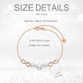 wholesale 10k Gold Infinity Bracelet with Moissanite and Freshwater Cultured Pearls 6.8-8.4 inches-0-2