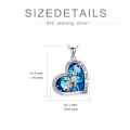 TOUPOP Silver Crystal Ballerina Heart Pendant Necklace-0-3