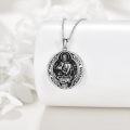 wholesale 925 Sterling Silver Religious Medal Necklace with St. Benedict Pendant - Christian  for Men & Women-0-4