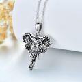 wholesale 925 Sterling Silver Elephant Head Pendant Necklace - Unique Design s for Men & Women-0-1