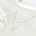 wholesale 925 Sterling Silver Freshwater Pearl Double-Layer Infinity Pendant Necklace for Women and Girls-0-3