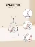 TOUPOP Sterling Silver Stone Paw Print Stethoscope Dog Necklace-0-3