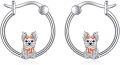 wholesale 925 Sterling Silver Hypoallergenic Dog Hoop Earrings for Women - Christmas Gift Ideas-0-0