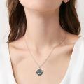 wholesale 925 Sterling Silver Planet Pendant With Gray Stone-0-5