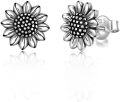 wholesale 925 Sterling Silver Sunflower Stud Earrings for Women Moonstone Gold Plated Jewelry Birthday Gifts-0-0