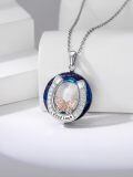 TOUPOP Sterling Silver Crystal Horse Pendant Necklace For Women-0-1