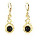 wholesale 925 Sterling Silver Green Turquoise Drop Earrings Platinum Plated Twisted Swirl Jewelry For Women-0-23