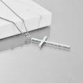 wholesale Sterling Silver Cross Necklace Philippians 4 13 I Can Do All Things Inspirational Gift-0-50