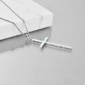 wholesale 925 Sterling Silver Cross Pendant With Blue Opal And Philippians Inscription-0-50