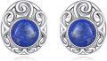 wholesale Sterling Silver Natural Stone Filigree Stud Earrings Christmas Gifts-0-24