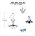 wholesale 925 Sterling Silver Sports Lovers Gift - Crossed Hockey Sticks & Puck Drop Earrings for Women-0-3