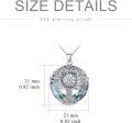 wholesale 925 Sterling Silver Viking Tree of Life Pendant Necklace with Crystal Circle for Women/Men-0-1