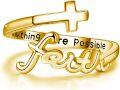 wholesale 925 Sterling Silver Faith Ring Adjustable Cross Wrap Ring Christian Fashion Band for Women Girlfriend Gift-0-0