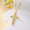 wholesale Gold-Plated 925 Sterling Silver CZ Baroque Cross Pendant Necklace for Women & Men-0-3