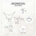 wholesale 925 Sterling Silver Heart Stethoscope Pendant Lariat Necklace for Women-0-4