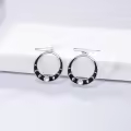 TOUPOP Sterling Silver Moon Phase Earrings with Stones-0-1