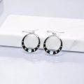 TOUPOP Sterling Silver Moon Phase Earrings with Stones-0-1