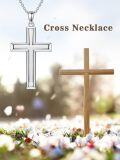 wholesale 925 Sterling Silver Origami Cross Pendant Necklace  for Women-0-5