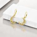 wholesale 925 Sterling Silver Crescent Moon Celtic Knotwork Leverback Drop Earrings-0-8
