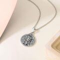 wholesale 925 Sterling Silver Multi-Religious Symbols Flower Peace Sign Pendant Necklace for Women Men Christian Jewish Islam Buddhism Hinduism Yoga Spiritual Gifts 48cm Chain Length-0-4