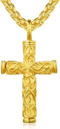wholesale Gold Celtic Knot 925 Sterling Silver Cross Pendant Catholic Religious  for Men Women Boys Girls-0-0