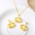 wholesale Gold 925 Sterling Silver Halloween Jack-o'-Lanterns Pendant Necklaces (Set of 3)-0-3