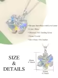 TOUPOP Sterling Silver Crystal Snowflake Love Letter Pendant Necklace-0-1