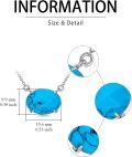 wholesale 925 Sterling Silver Turquoise Oval Stone Pendant Necklace for Women Fine s for Mom Wife Friends-0-4