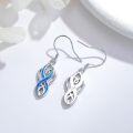 wholesale Sterling Silver Opal Celtic Knot Dangle Earrings Irish Jewelry Gift-0-13