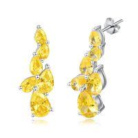 wholesale 925 Sterling Silver Birthstone Teardrop Dangle Earrings for Women-11 Nov