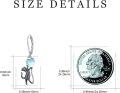 wholesale 925 Sterling Silver Heart-Shaped Moonstone Cat Dangle Earrings-0-3